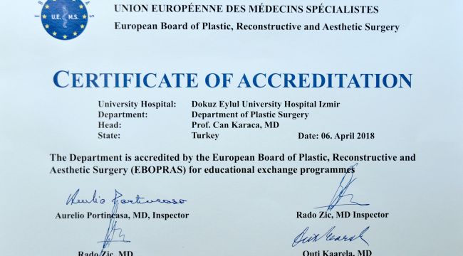 DEÜ Plastik, Rekonstrüktif ve Estetik Cerrahi AB markası oldu!
