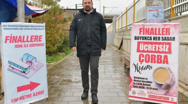 Başkan Gümrükçü'den öğrencilere ring ve çorba müjdesi