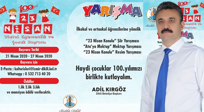 Dikili Belediyesi’nden Çocuklara Özel 23 Nisan Yarışması
