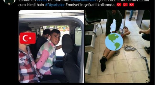 MHP'li vekilin danışmanı polisi şehit eden kişinin emniyetteki görüntülerini paylaştı: 'Emniyetin şefkatli kollarında'