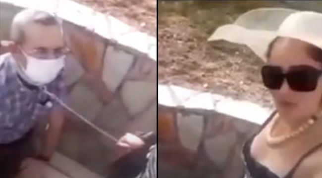 İzmir ilginç olay: Sevgilisine tasma takıp parkta gezdirdi!