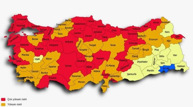 Korona haritası hızla değişiyor: 'Mavi' renkli iller sarıya döndü