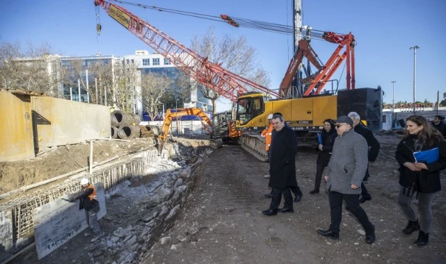 Başkan Batur’dan yeni bina alanında inceleme