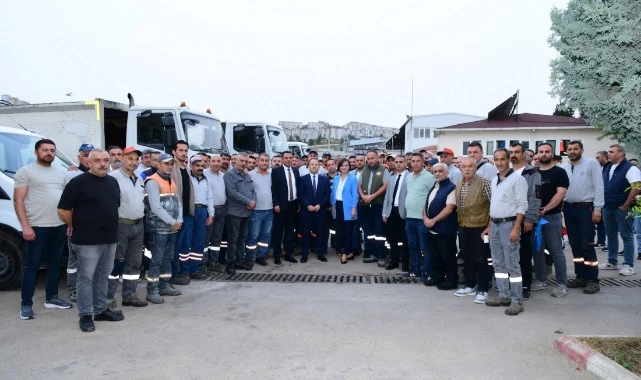 Başkan Kınay mesaiye Temizlik İşleri Şantiyesinde başladı