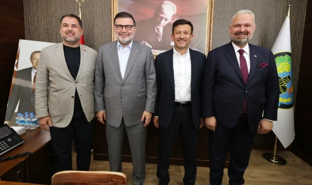 Başkan Pehlivan'a Dağ ve Saygılı'dan tebrik ziyareti