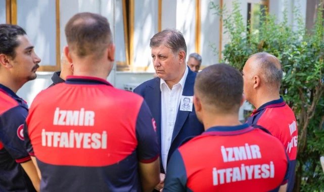 Başkan Tugay orman işçisi Serkan Topkaya'nın  cenazesine katıldı