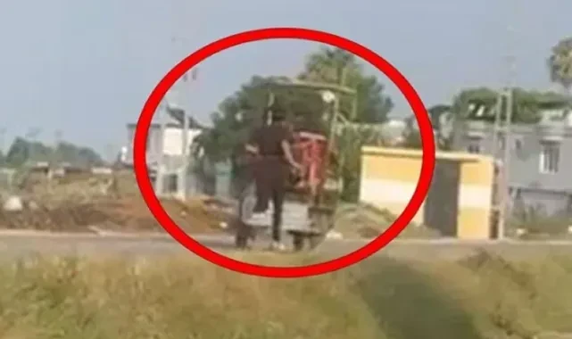 Vicdansız baba! 13 yaşındaki oğlunu motosiklete bağlayıp metrelerce koşturdu