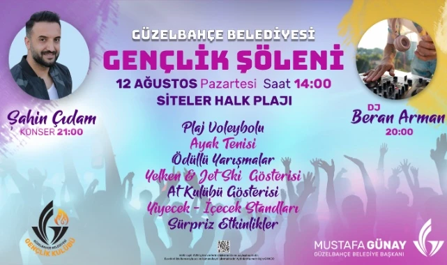 Güzelbahçe Belediyesi Gençlik Şöleni Başlıyor 