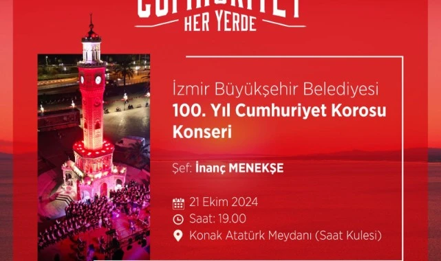 Cumhuriyet Bayramı’na özel 100. Yıl Cumhuriyet Korosu konseri