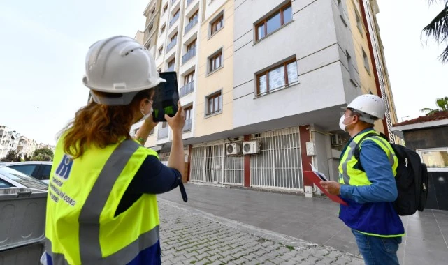 İzmir’de Bornova ve Bayraklı’da binaların üç boyutlu analizleri yapıldı