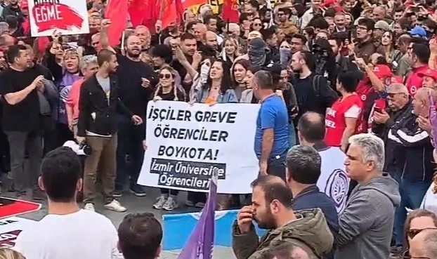 DİSK'ten İzmir'de iş bırakma eylemi