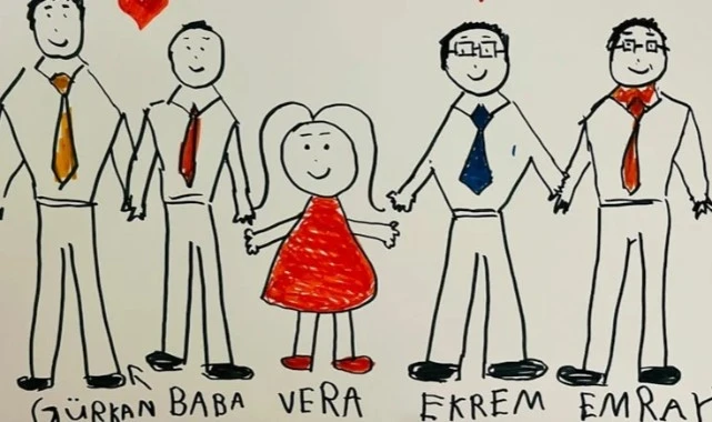 Tayfun Kahraman'ın kızı Vera, İmamoğlu için resim çizdi