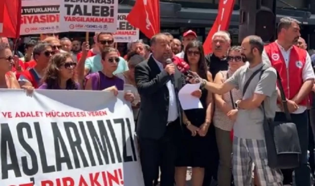 DİSK'ten Alsancak'ta açıklama: "Muhalif olanı cezalandırmak istiyorlar"