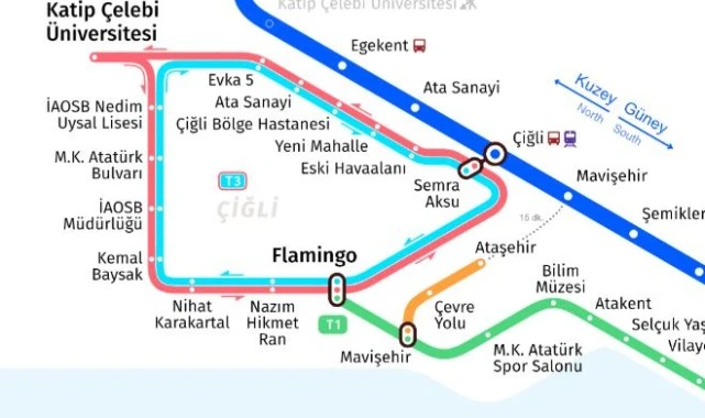 Ataşehir Kavşağı Tramvay Durağı’nın adı Flamingo oldu