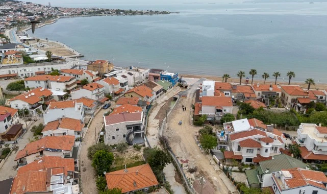 Yeni Foça’da tarihi dere yatağı güçlendiriliyor