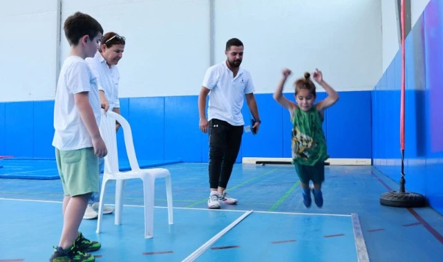 Foça'da Çocukların Sportif Yetenekleri Bilimsel Testlerle Ölçüldü