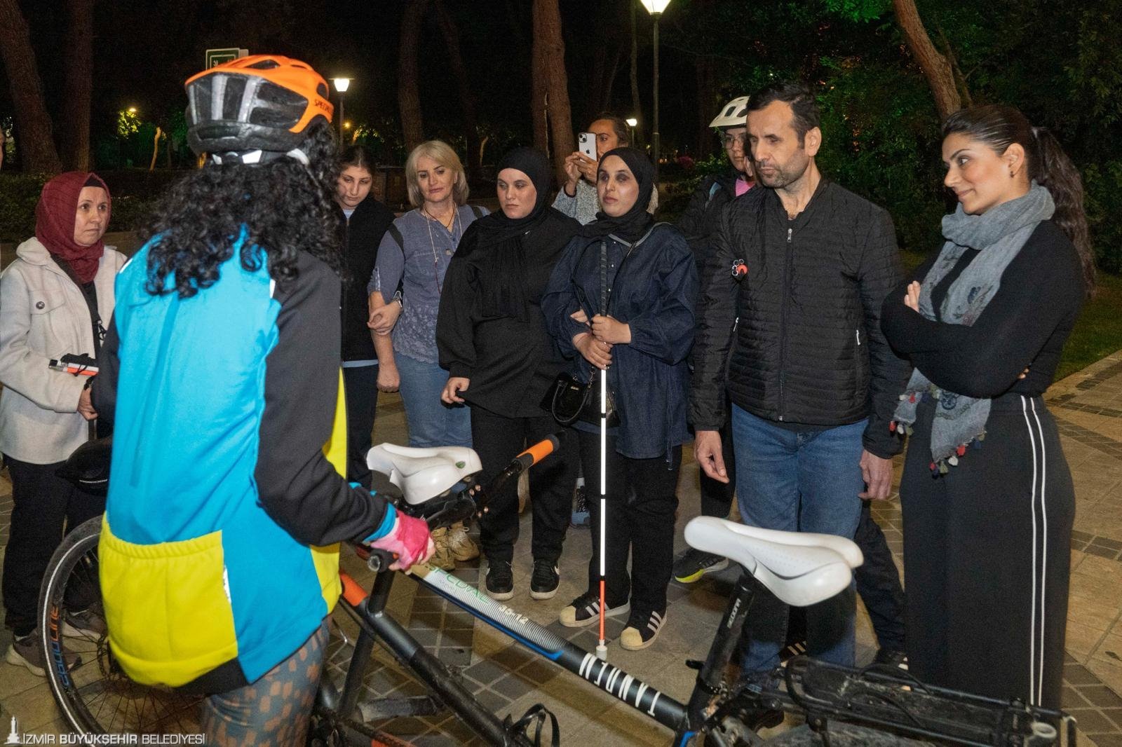 Görme engelliler Kültürpark’ta pedal çevirdi